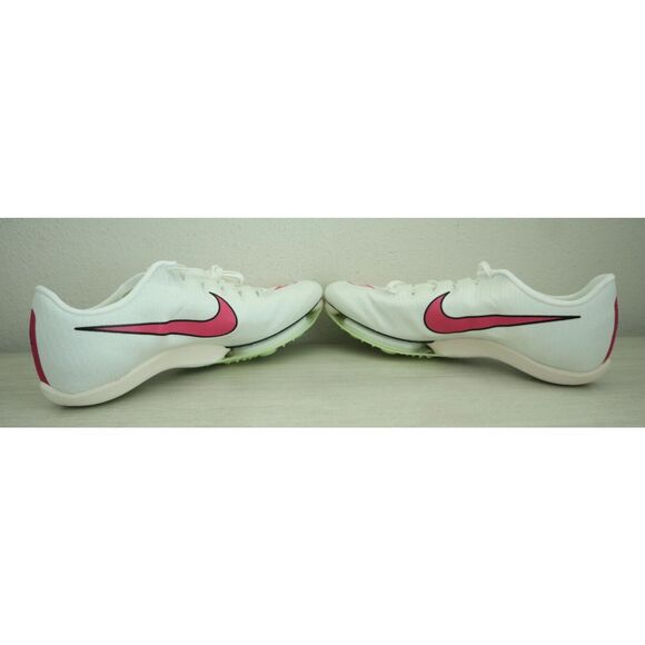 Nike DH5359-100 Men's Size 10.5 White/Pink Air Zoom Maxfly Track Spikes - Picture 10 of 11